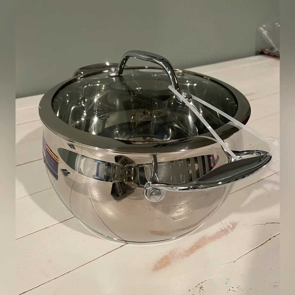 David Burke 4 Quart Stainless Steel Casserole With Lid Splendor Series 500F NEW